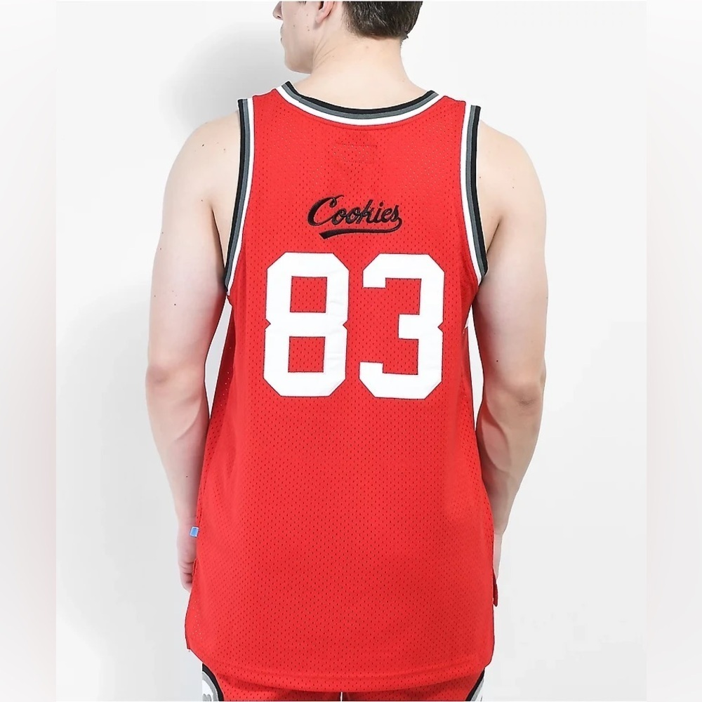 Cookies Puttin In Work Red Basketball Jersey Men's Medium